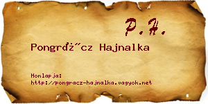 Pongrácz Hajnalka névjegykártya